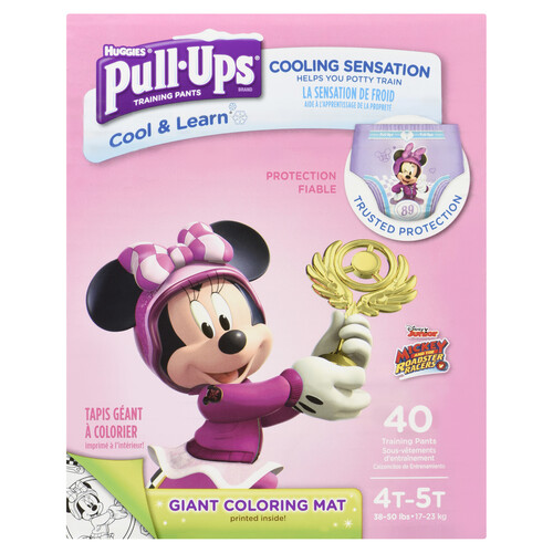Huggies Pull-Ups Training Pants For Girls Cool & Learn 4T-5T 40 Count