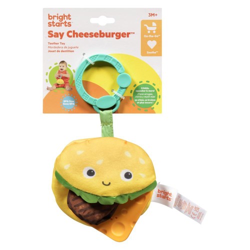Bright Starts Teether Toy Say Cheeseburger 1 Count