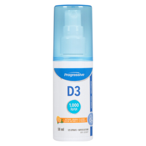 Progressive Nutritional Supplements Vitamin D3 BodyPlus Spray Natural Orange 58 ml