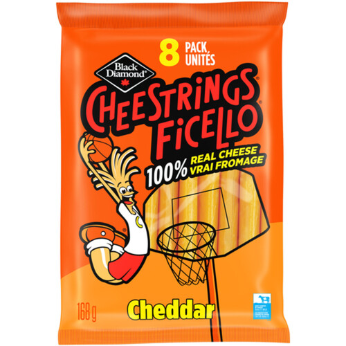 Black Diamond Cheestrings Cheese Snack Cheddar 8 Pack 168 g