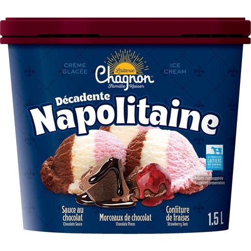 Laiterie Chagnon Famille Kaiser Ice Cream Napolitaine 1.5 L