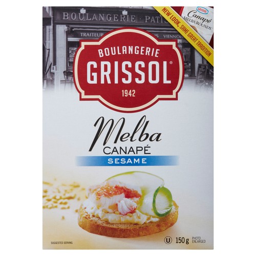 Grissol Melba Toast Canape Sesame 150 g