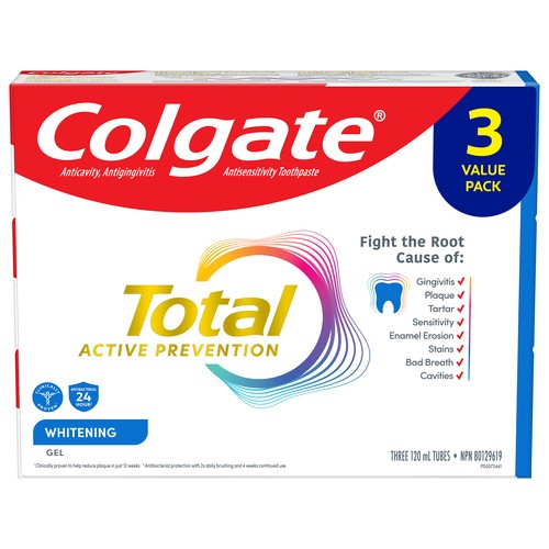 Colgate Toothpaste Total Whitening 3 x 120 ml