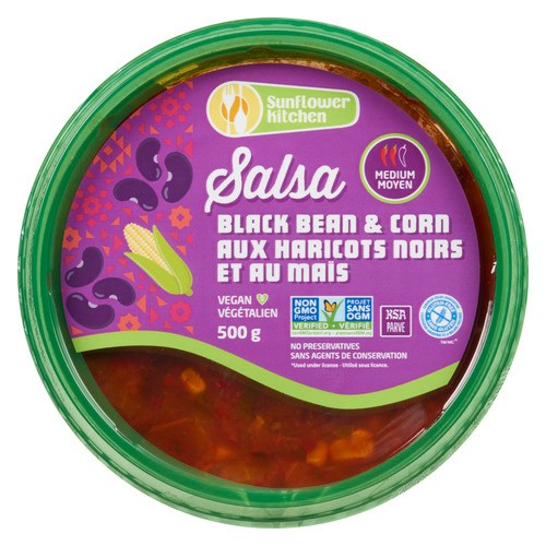 Sunflower Kitchen Vegan Salsa Black Bean & Corn 500 g