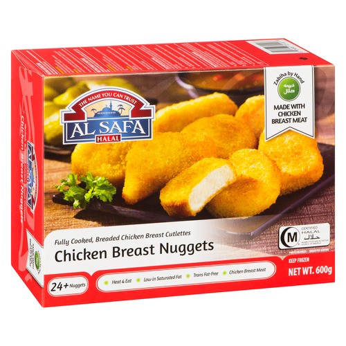 Al Safa Halal Frozen Chicken Breast Nuggets 600 g