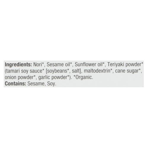 GimMe Organic Roasted Seaweed Teriyaki 10 g
