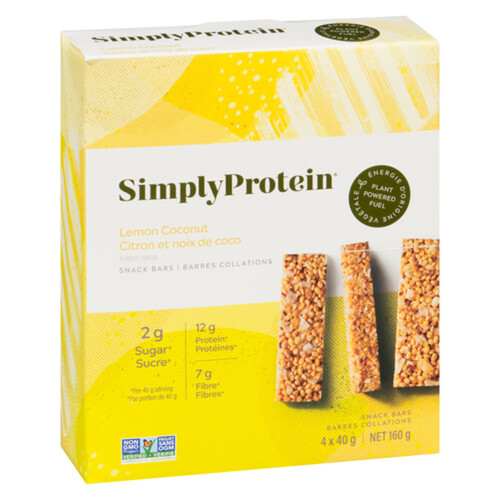 Simply Protein Bars Lemon Coconut 4 EA Voilà Online Groceries & Offers