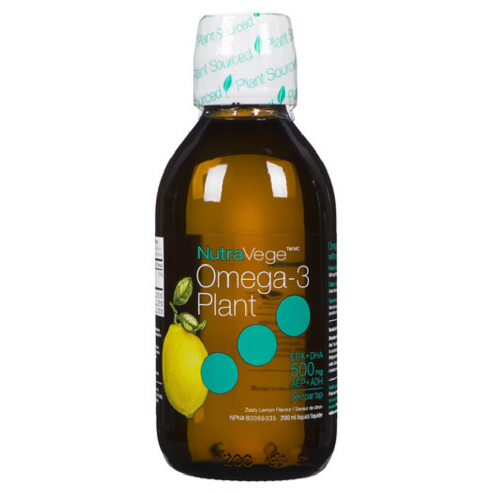 Nature's Way NutraVege Liquid Omega3 Plant Zesty Lemon Flavour 200 ml