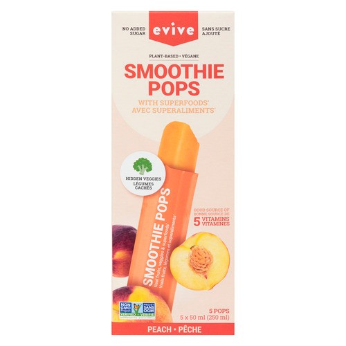 Evive Frozen Smoothie Pops Peach 5 x 50 ml