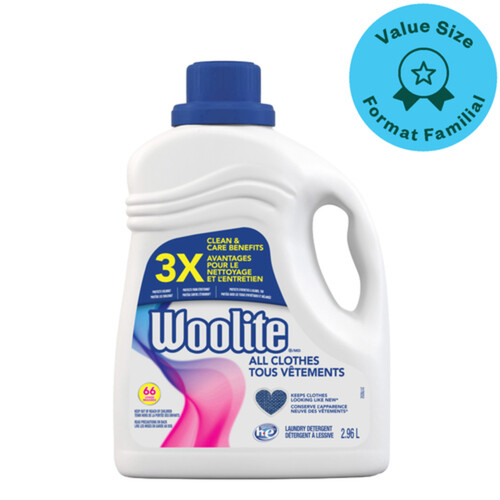 Woolite Everyday Laundry Detergent 66 Loads 2.96 L