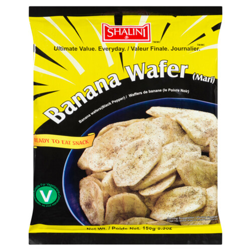 Shalini Banana Wafer Black Pepper 150 g