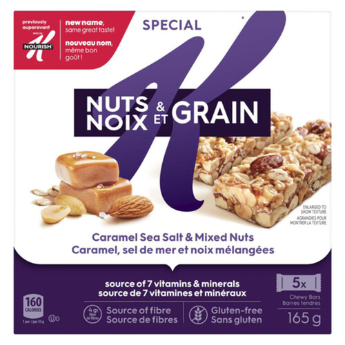 Kellogg's Special K Cereal Bars Sea Salt Caramel Nuts 165 g