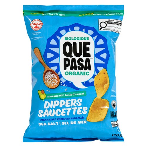 Que Pasa Corn Chips Organic Dippers Sea Salt 170 g