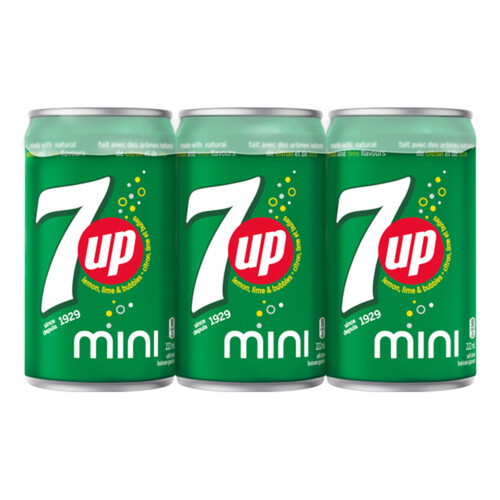 7Up Soft Drink Mini 6 x 222 ml (cans)