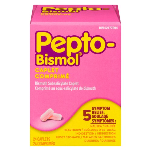 Pepto Bismol Original Bismuth Subsalicylate Caplets 24 Caplets