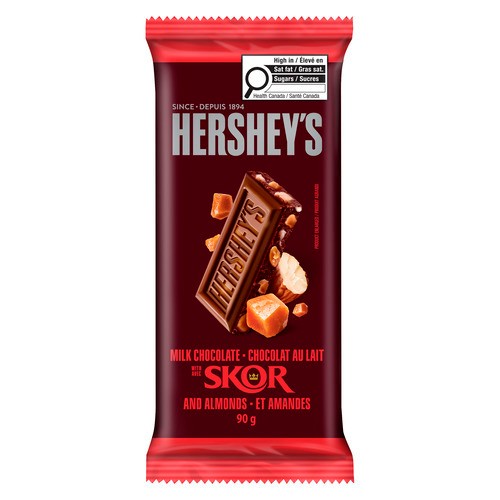 Hershey's Skor & Milk Chocolate Bar With Almond 90 g