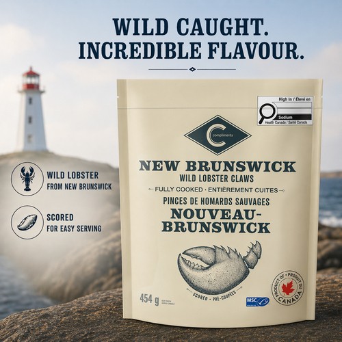 Compliments Frozen Wild Lobster Claws New Brunswick 454 g