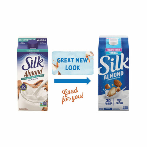 Silk Dairy-Free Almond Beverage Unsweetened Vanilla Flavour 1.89 L