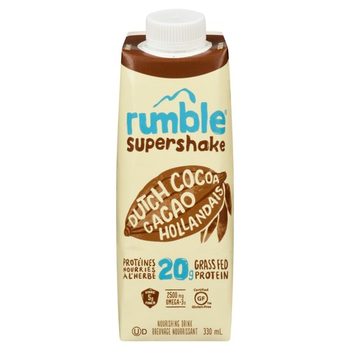 Rumble Gluten-Free Supershake Dutch Cocoa 330 ml
