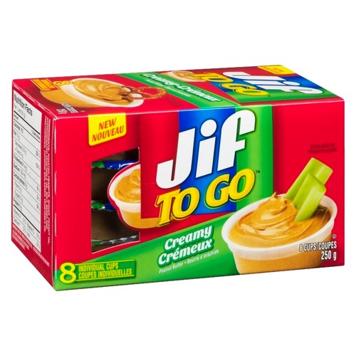 JIF to Go Peanut Butter Creamy 8 PK 250 g