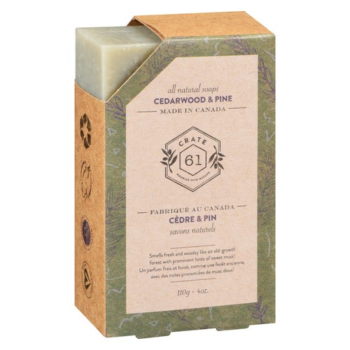 Crate 61 Bar Soap Cedarwood & Pine 110 g