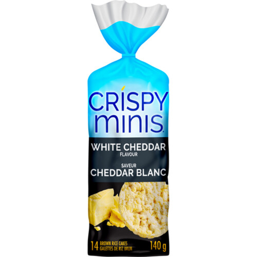 Quaker Crispy Minis Gluten-Free Brown Rice Cakes White Cheddar 140 g