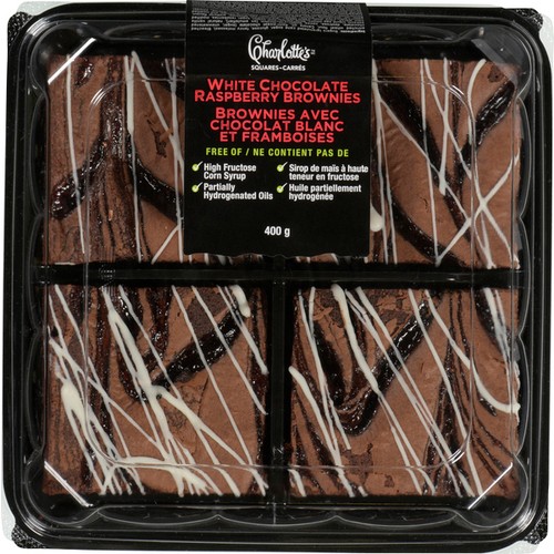 Charlotte's White Chocolate Brownie Squares 400 g (frozen)