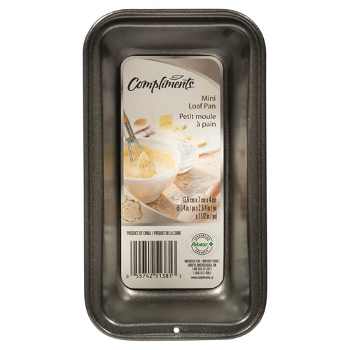 Compliments Non Stick Mini Loaf Pan 6-Inch 1 Count