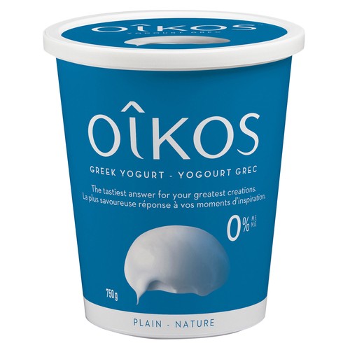 Oikos Fat-Free 0% Greek Yogurt Plain 750 g