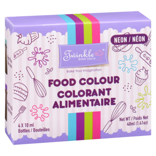 Twinkle Food Colour Pack Neon 4 x 10 ml