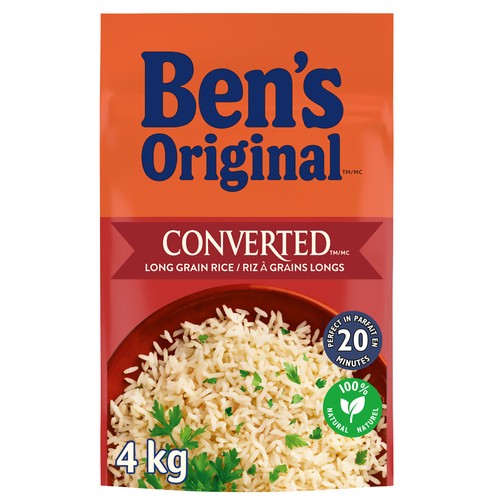 Ben's Original Converted Rice Side Dish Long Grain Parboiled 4 kg