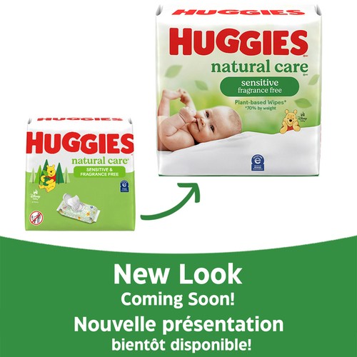 Huggies Natural Baby Wipes Care Sensitive Unscented Flip-Top 560