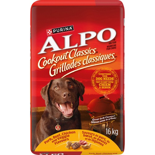 Alpo Dry Dog Food Cookout Classics Pork Beef Chicken & Veggie 16 kg
