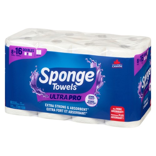 Sponge Towels Paper Towel Ultra Pro 2-Ply 8 Double Rolls x 88 Sheets