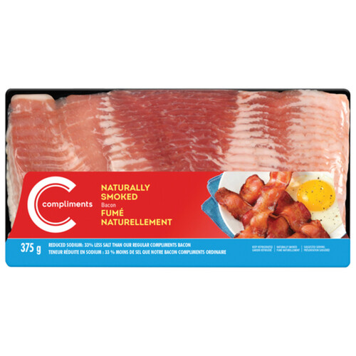 Compliments Bacon Naturally Smoked 375 g