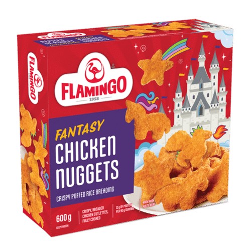 Flamingo Frozen Chicken Nuggets Fantasy Breaded 600 g