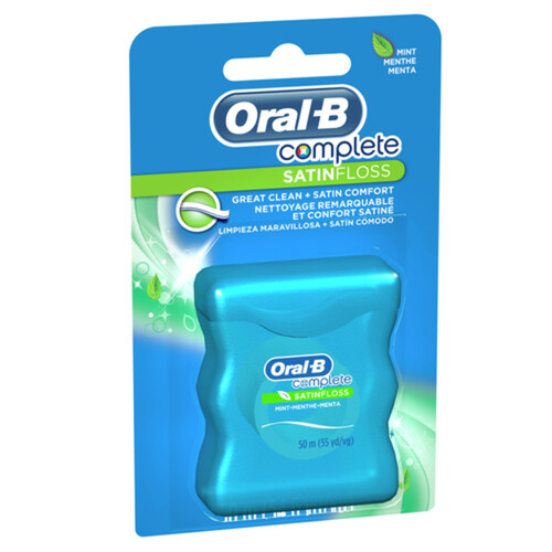 Oral-B Complete Mint SatinFloss Dental Floss Comfort Grip 50m
