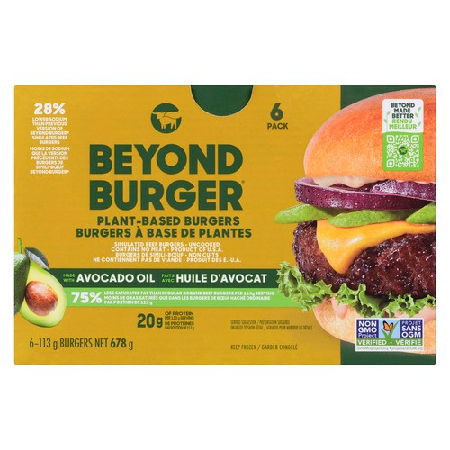 Beyond Meat Frozen Plant-Based Burgers 678 g