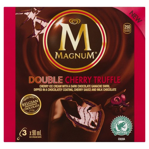 Magnum Ice Cream Bar Double Cherry Truffle 3 Pcs