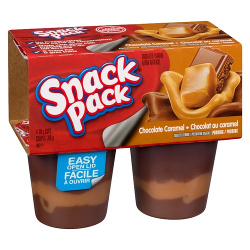 Snack Pack Pudding Chocolate Caramel 4 x 99 g