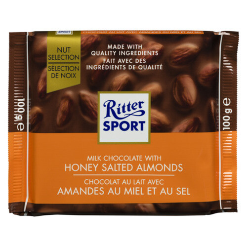 Ritter Sport Milk Chocolate Bar Almonds Honey & Salt 100 g