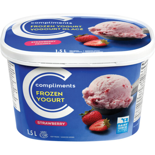 Compliments Frozen Yogurt Strawberry 1.5 L