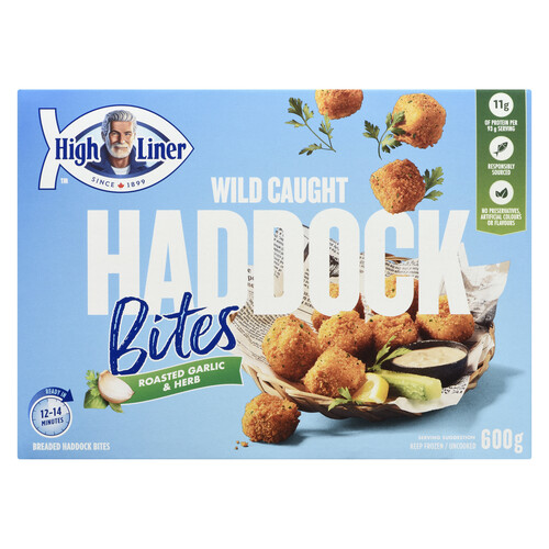 High Liner Frozen Breaded Haddock Bites Roasted Garlic & Herbs 600 g Voilà Online Groceries