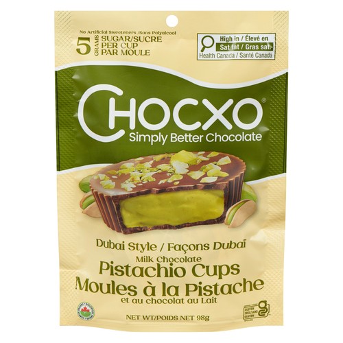 Chocxo Milk Chocolate Pistachio Cups Dubai Style 98 g