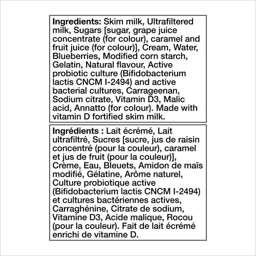 Activia 2.2% Probiotic Yogurt Blueberry Vanilla 12 x 100 g