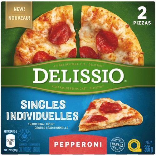 Delissio Frozen Singles Pizza Pepperoni 2 Pizzas x 183 g
