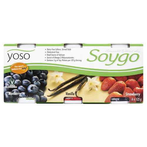 Yoso Dairy Free Soy Yogurt Multipack 6 x 125 g