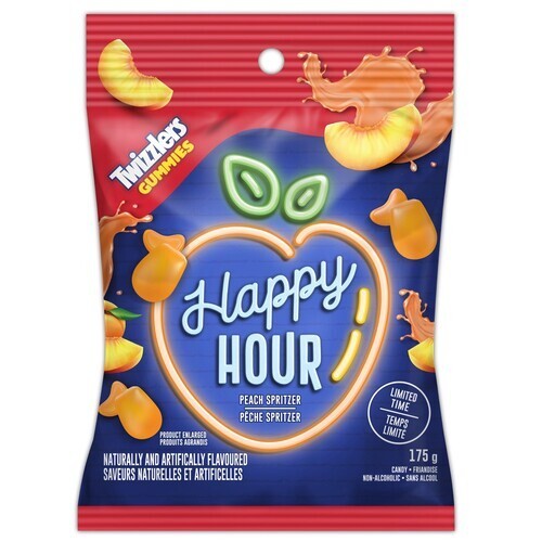 Twizzlers Candy Gummies Happy Hour Peach Spritzer 175 g