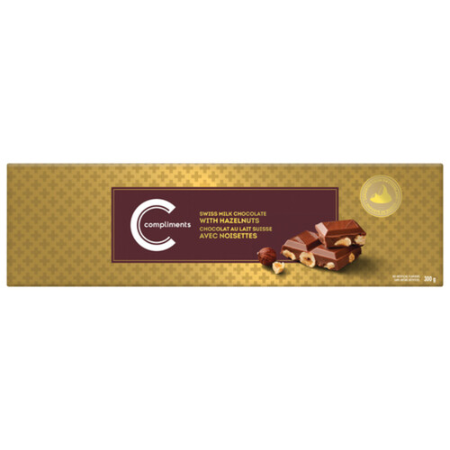 Compliments Chocolate Bar Swiss Milk Chocolate With Hazelnuts 300 g