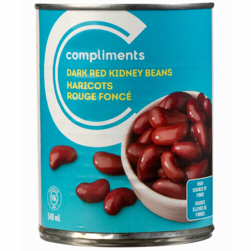 Compliments Dark Red Kidney Beans In Water 540 ml